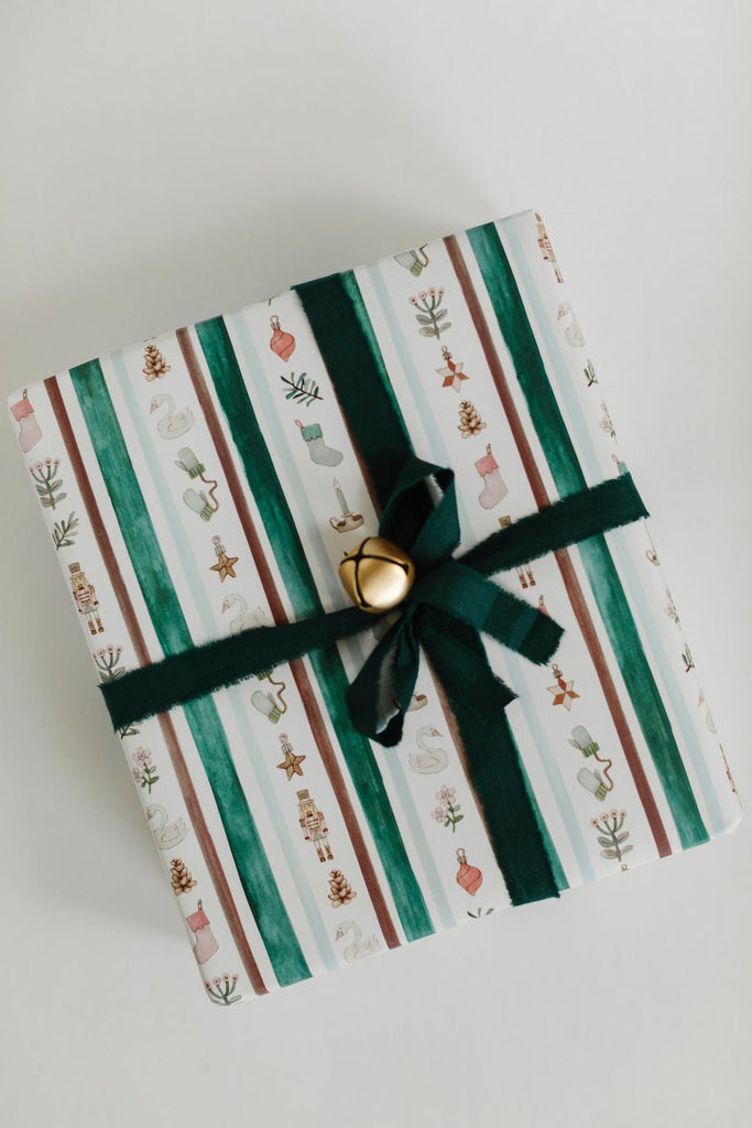 Striped Winter Favorites Gift Wrap