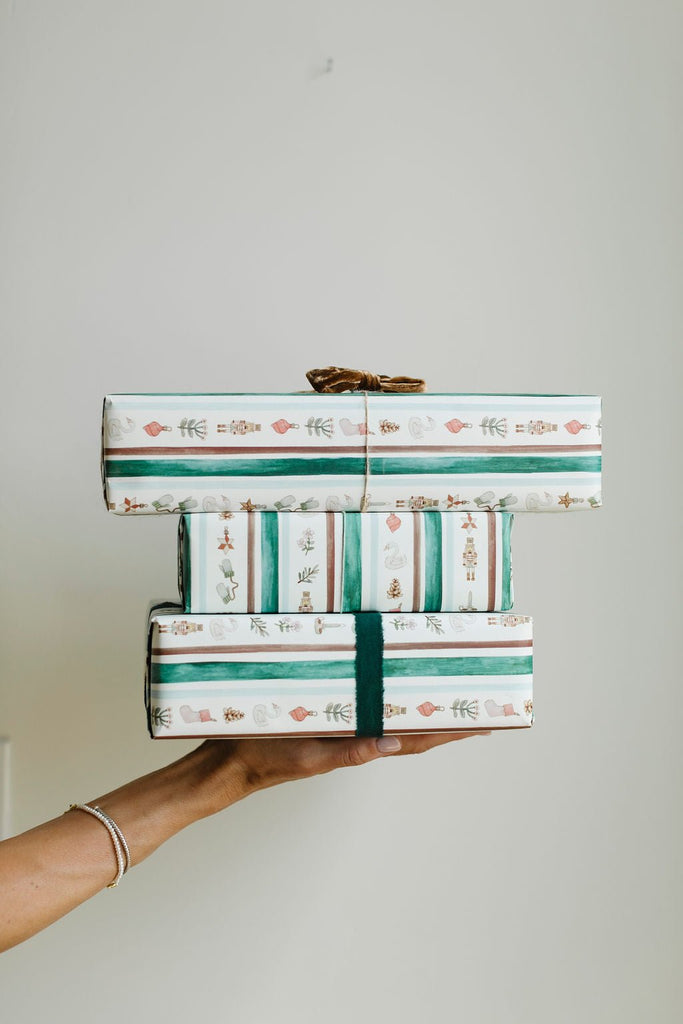Striped Winter Favorites Gift Wrap