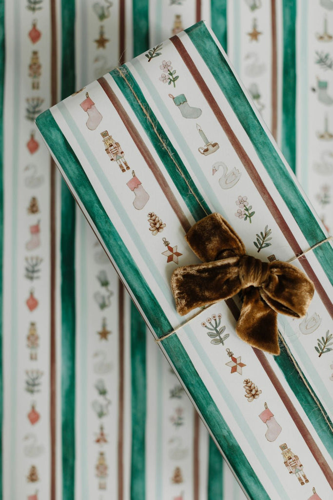 Striped Winter Favorites Gift Wrap