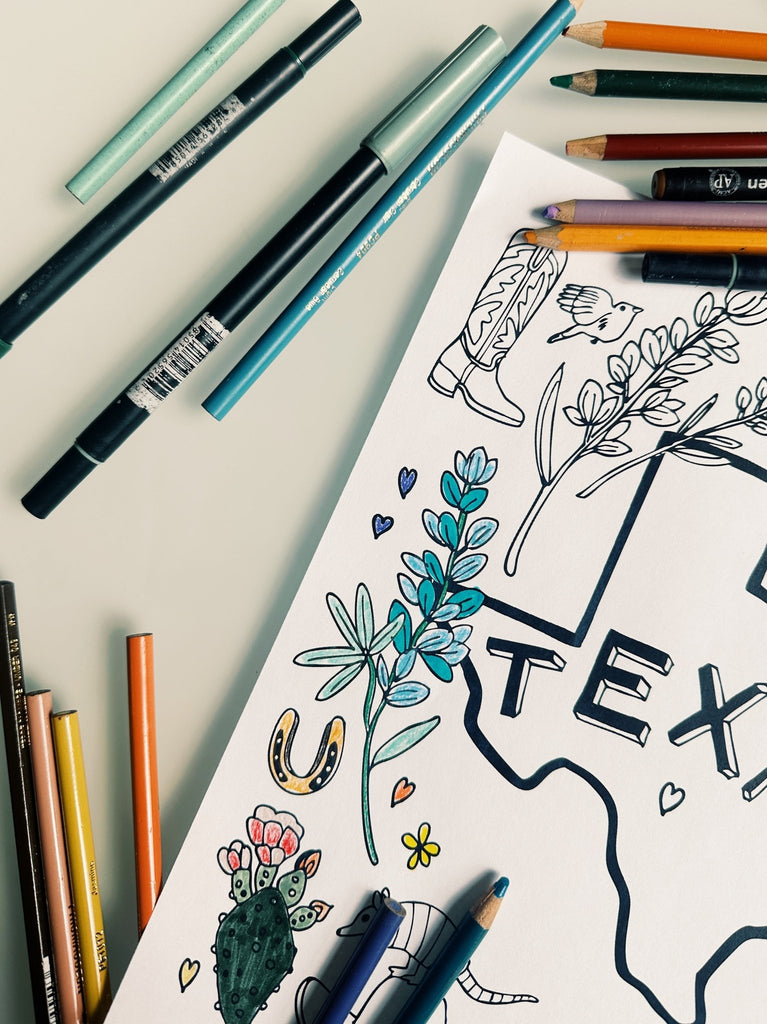 Texas Donation Coloring Page