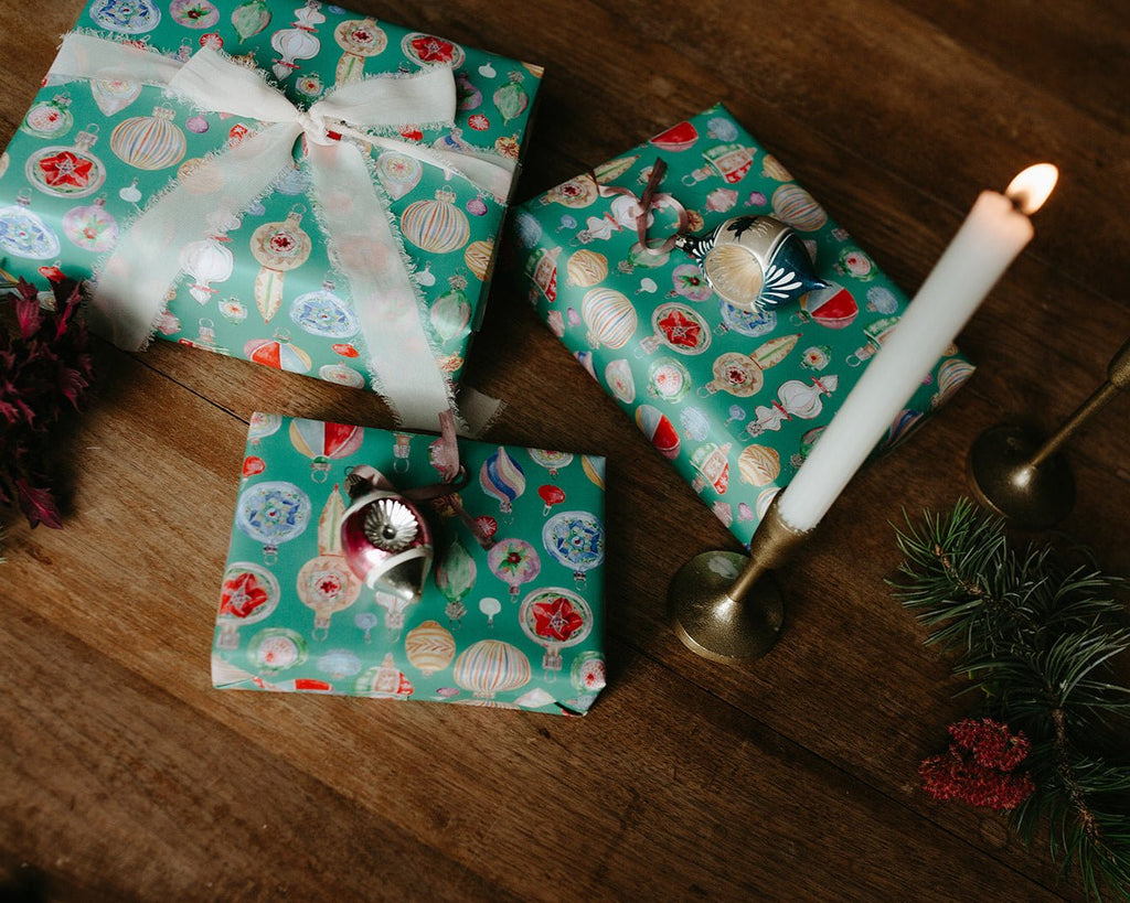 Vintage Ornaments Gift Wrap