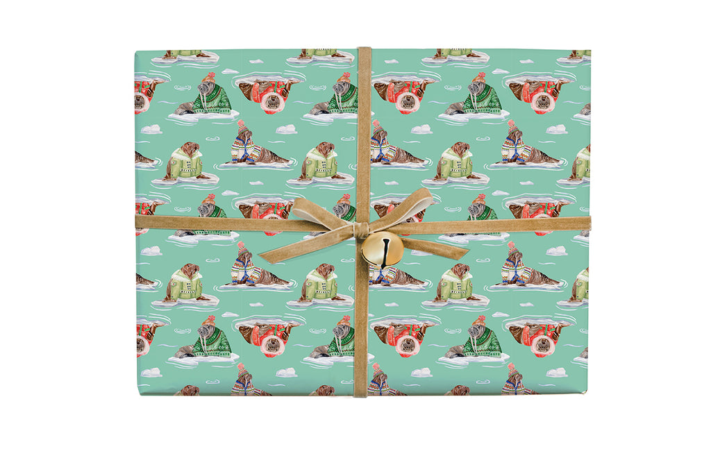 Holiday Walrus Gift Wrap