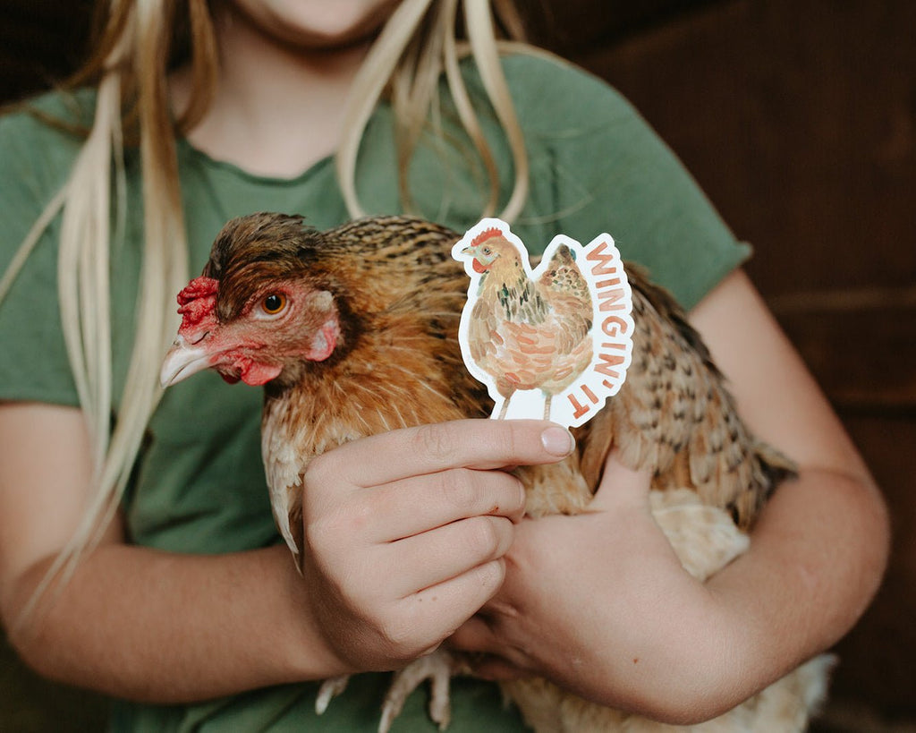 Wingin' It Chicken Sticker