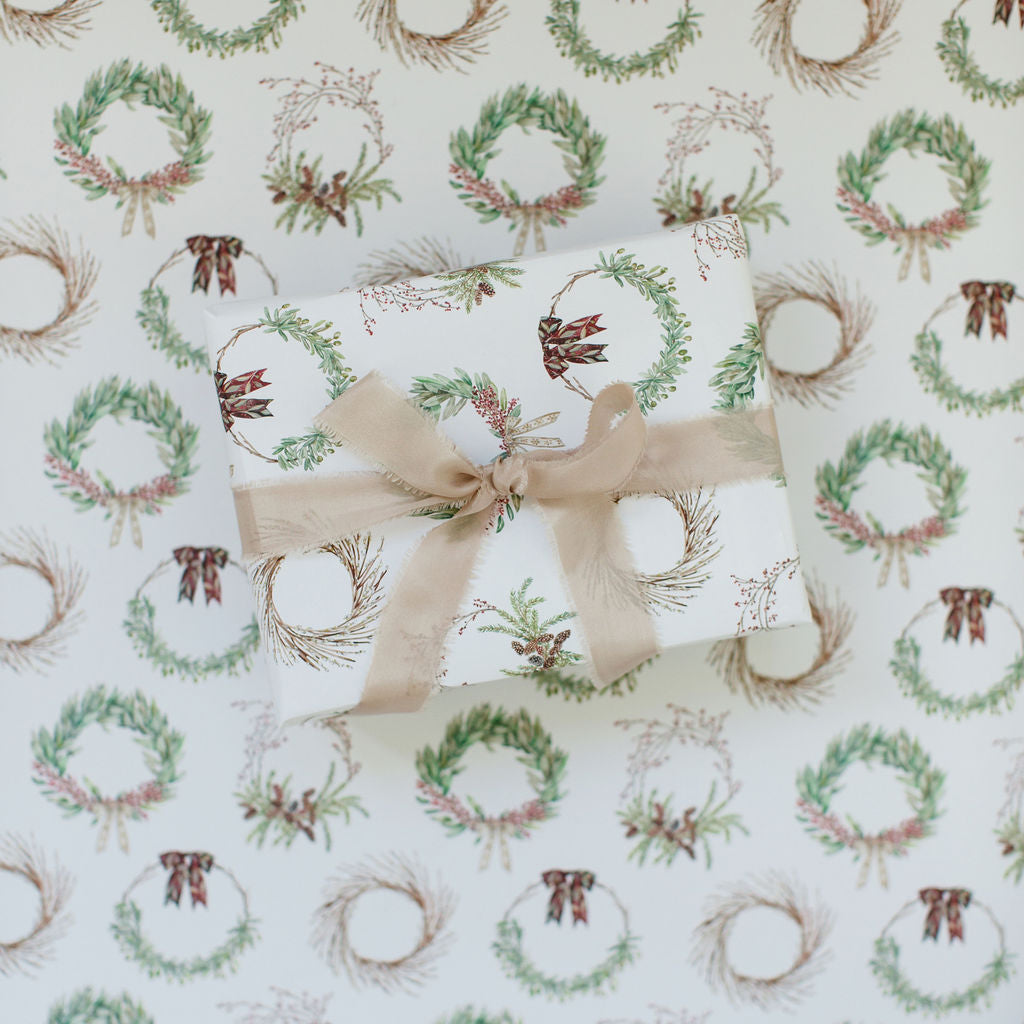 Holiday Wreath Gift Wrap