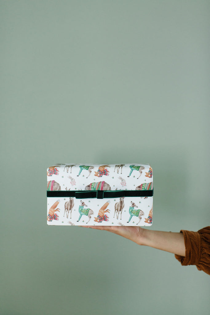 Christmas Forest Friends Gift Wrap