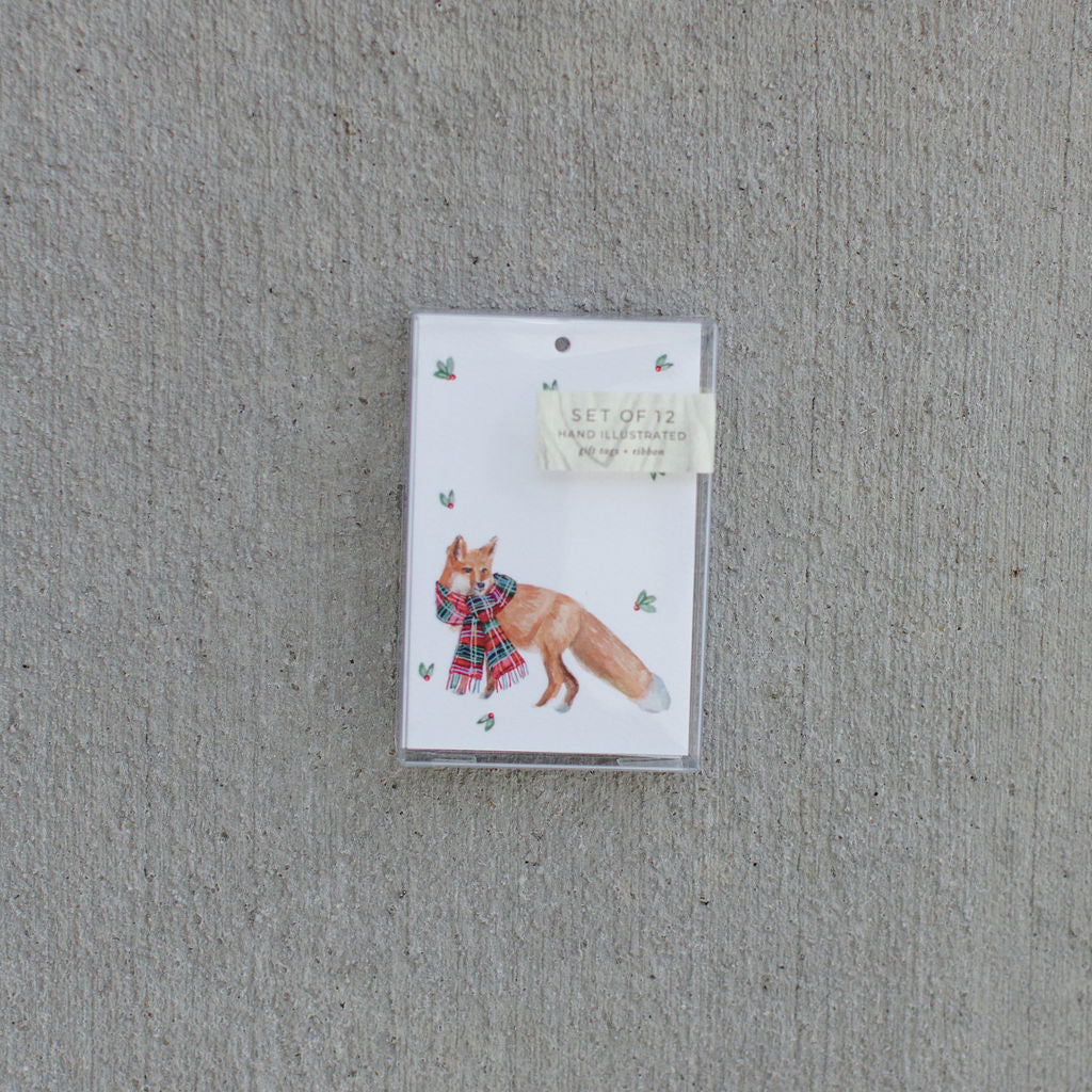 Christmas Party Fox Gift Tag Set