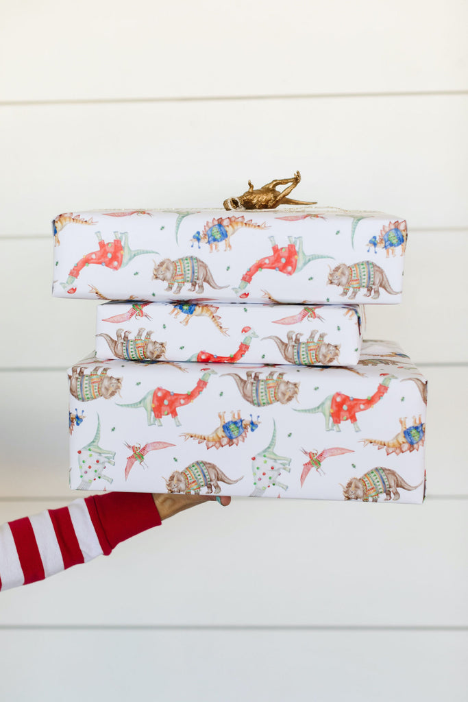 Festive Dinosaur Gift Wrap