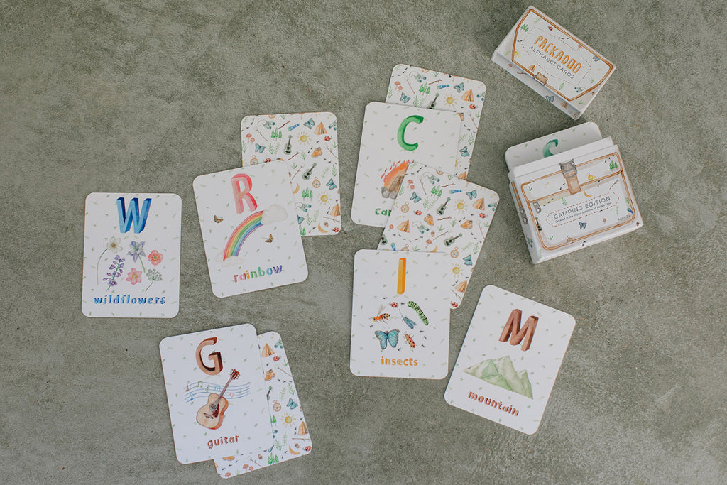 Packadoo Alphabet Cards for Kids: Camping Edition
