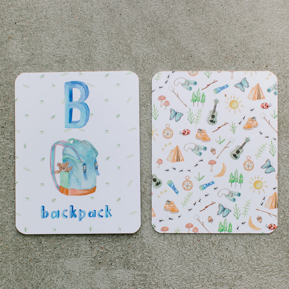 Packadoo Alphabet Cards for Kids: Camping Edition