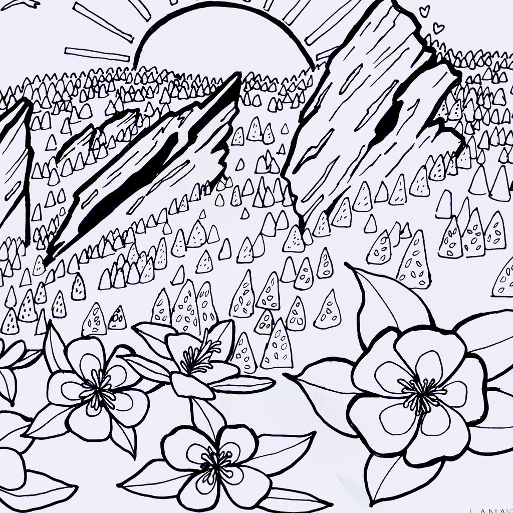 Boulder Colorado Coloring Page