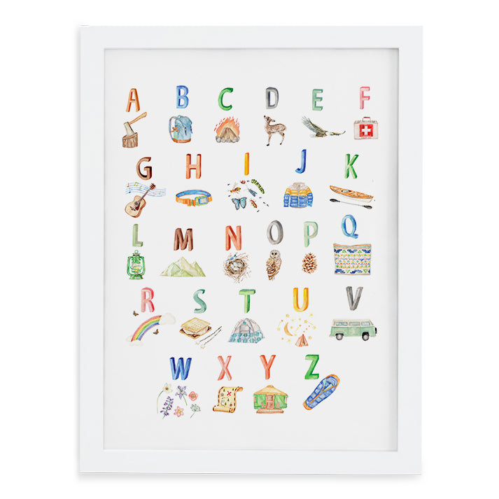 ABC Camping Art Print