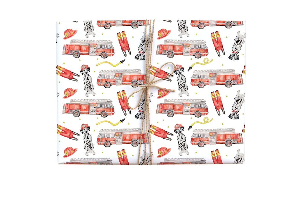 Fire Truck Gift Wrap