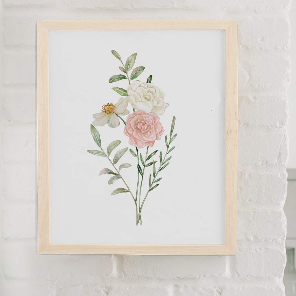 Ruffly Floral Art Print