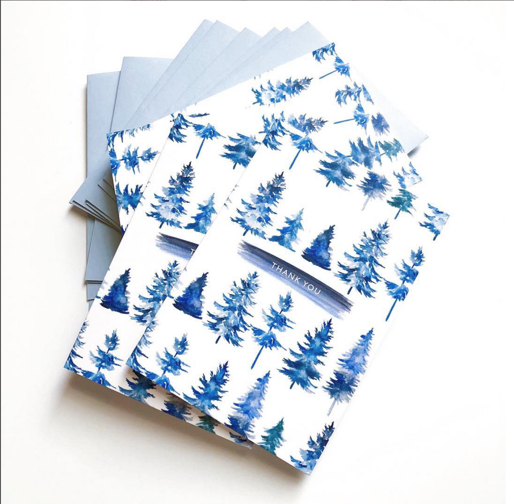 Evergreen Thank You Card