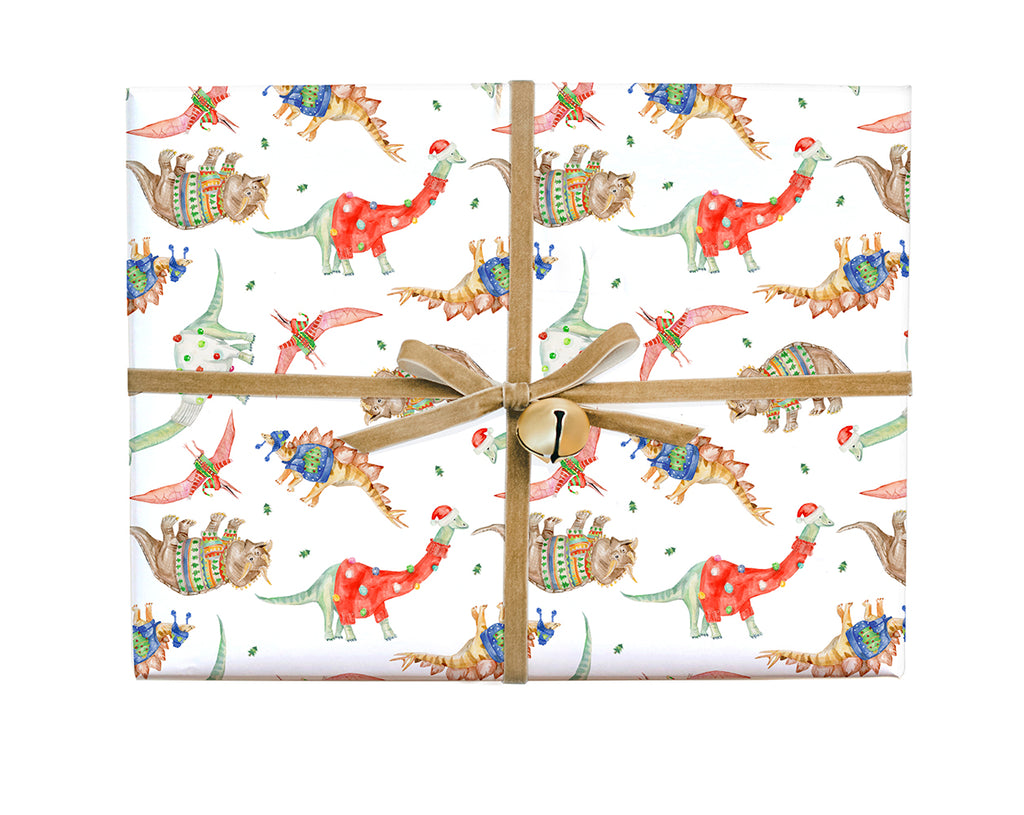 Festive Dinosaur Gift Wrap