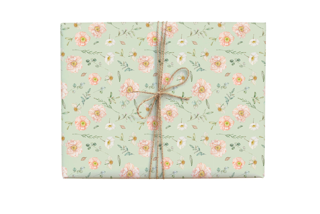Fresh Poppies Gift Wrap