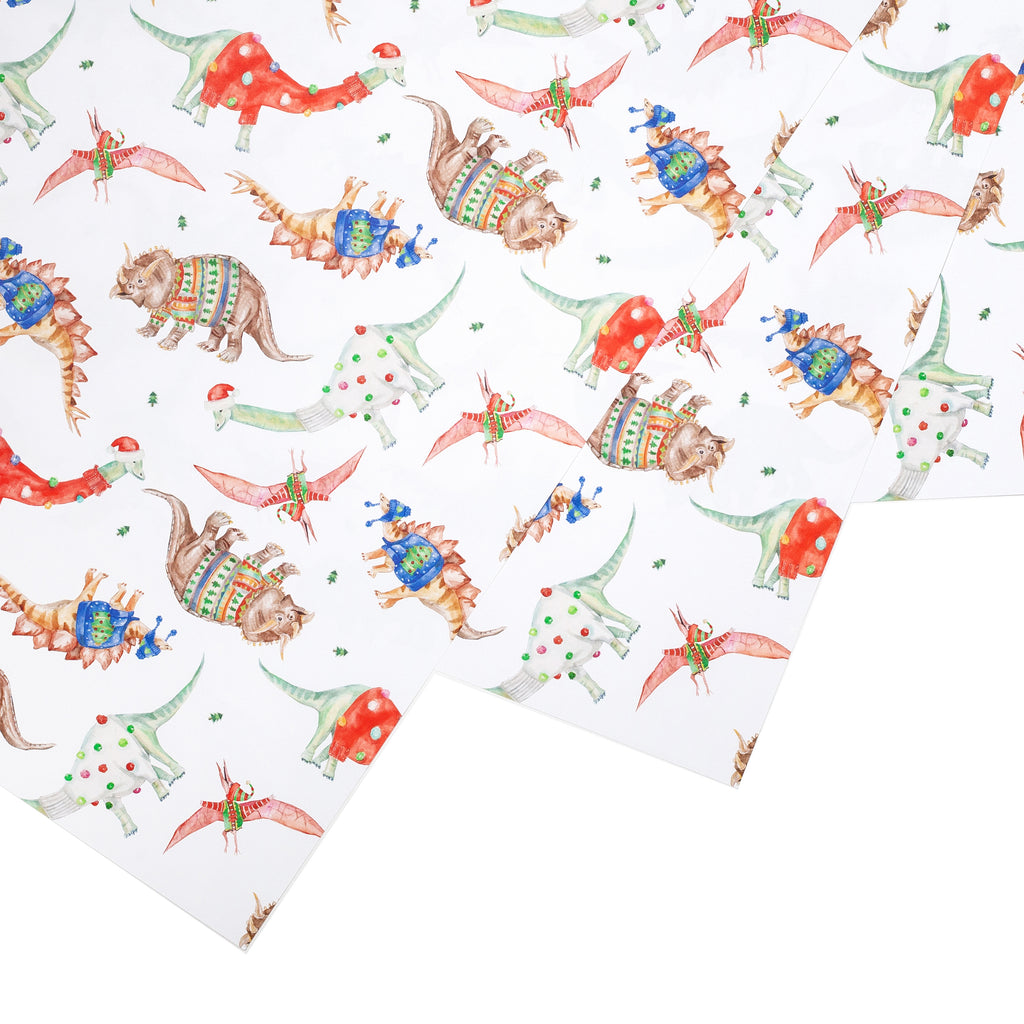 Festive Dinosaur Gift Wrap