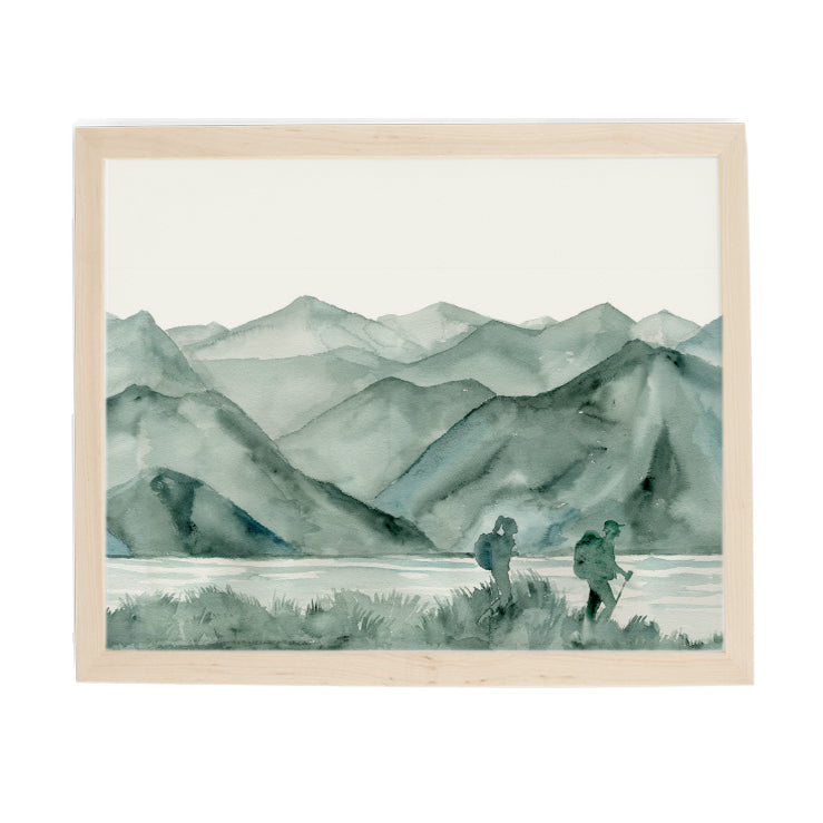 Hiking Couple Art Print