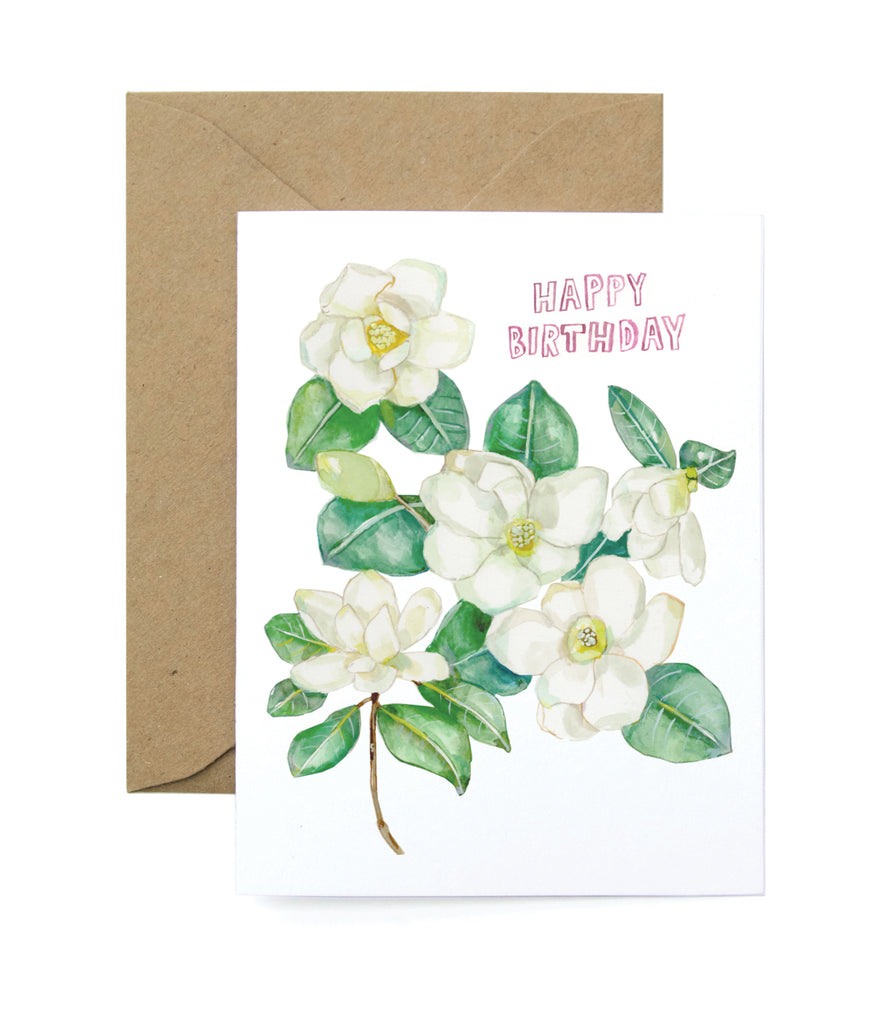Magnolia Birthday Card