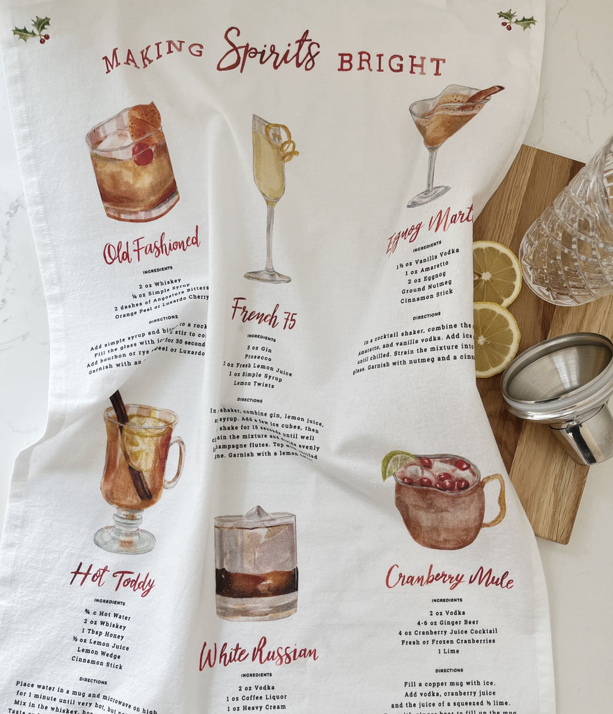 Making Spirits Bright Tea Towel