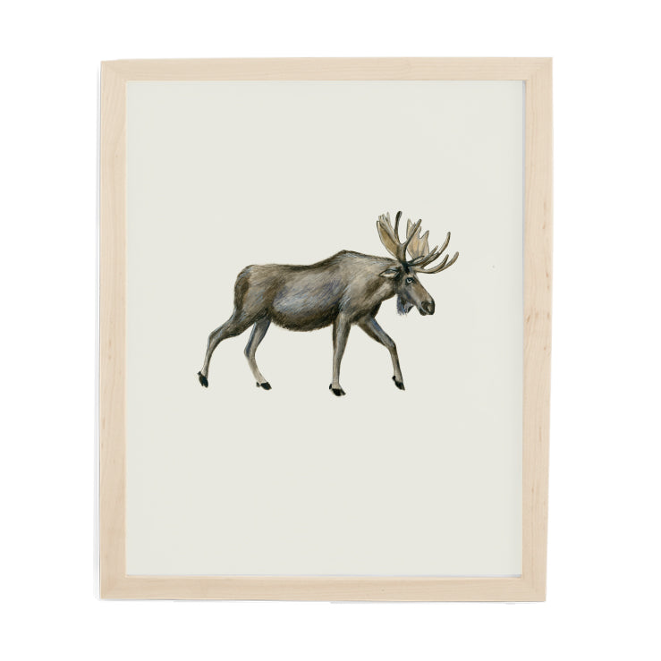 Rustic Moose Art Print