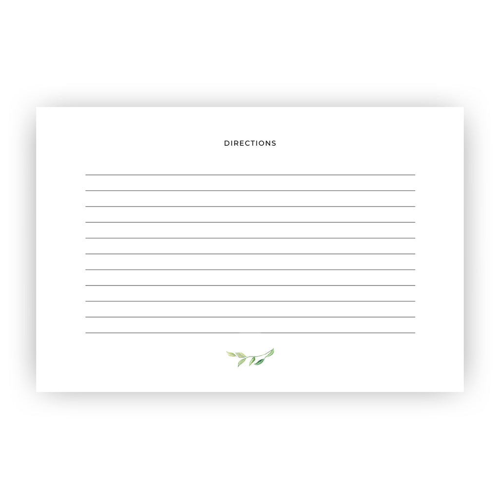 Fir Branch Recipe Cards