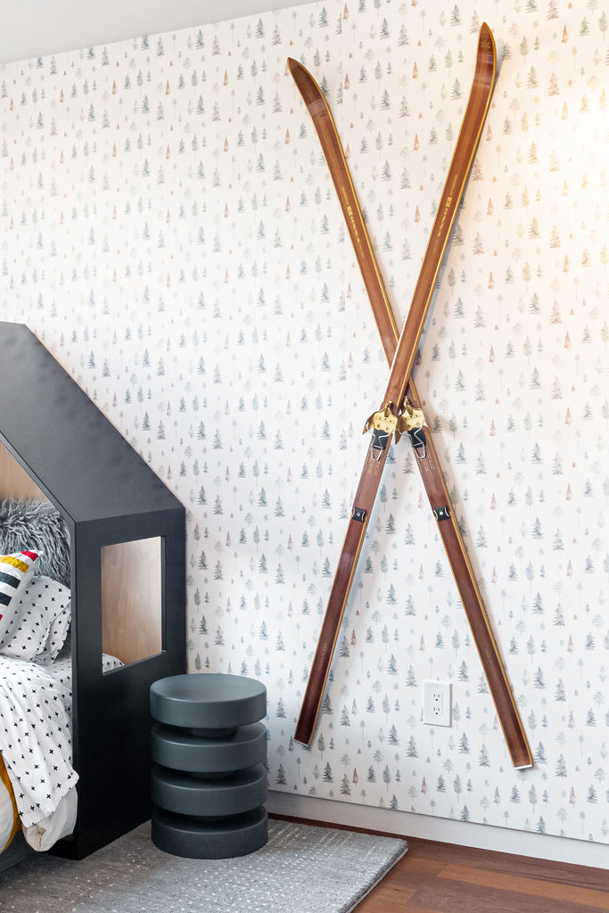 Peaceful Forest Wallpaper in Sage Greens