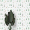 Peaceful Forest Wallpaper in Sage Greens
