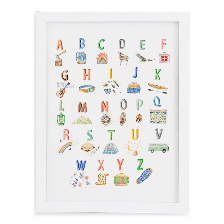 ABC Camping Art Print