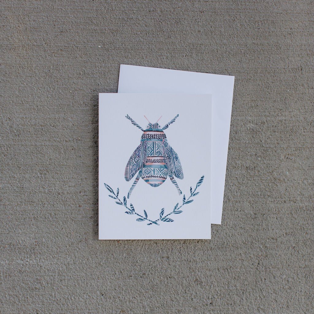 Bloomy Bee Greeting Card