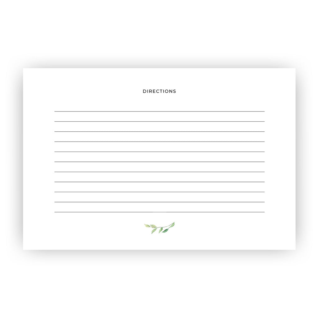 Fir Branch Recipe Cards