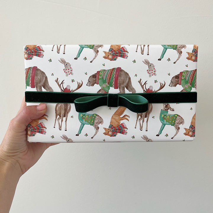 Christmas Forest Friends Gift Wrap