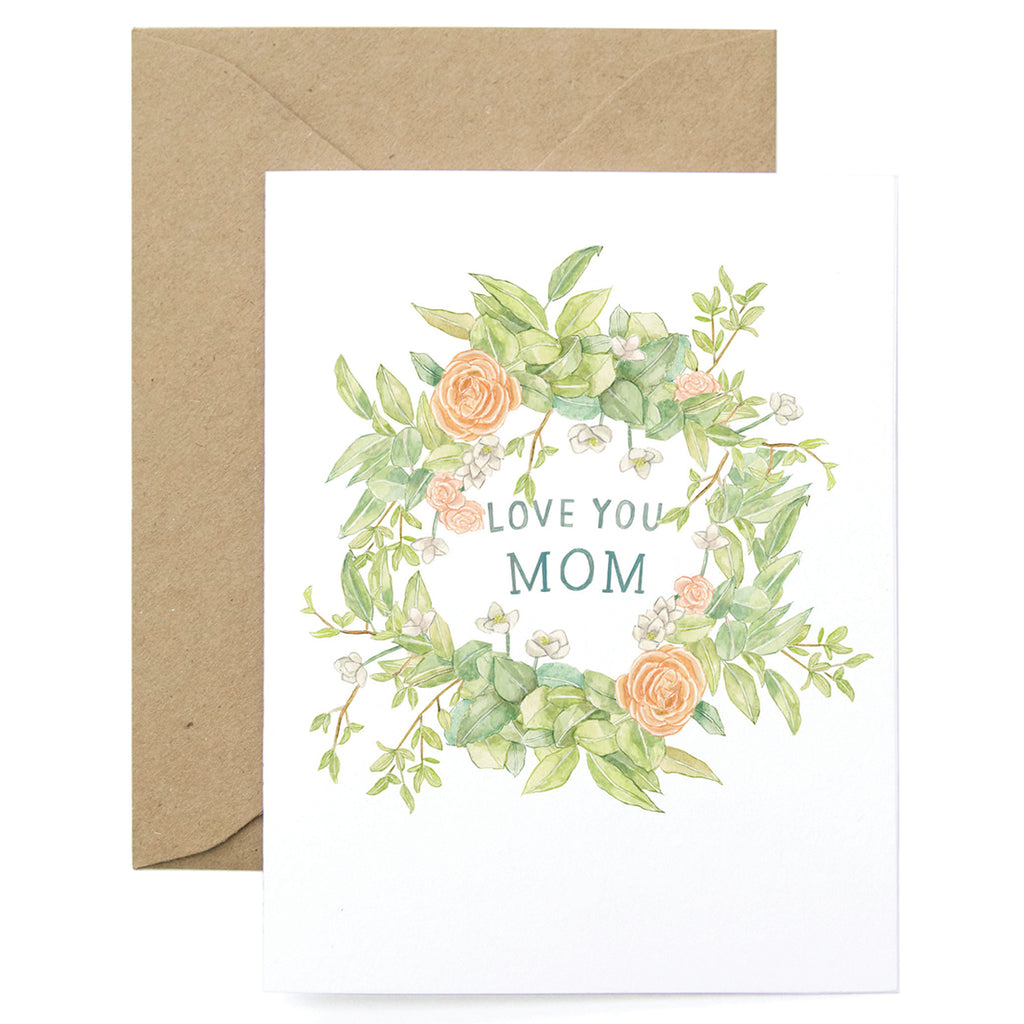 Floral Wreath Mom Card