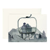 Skier Gondola Love Card