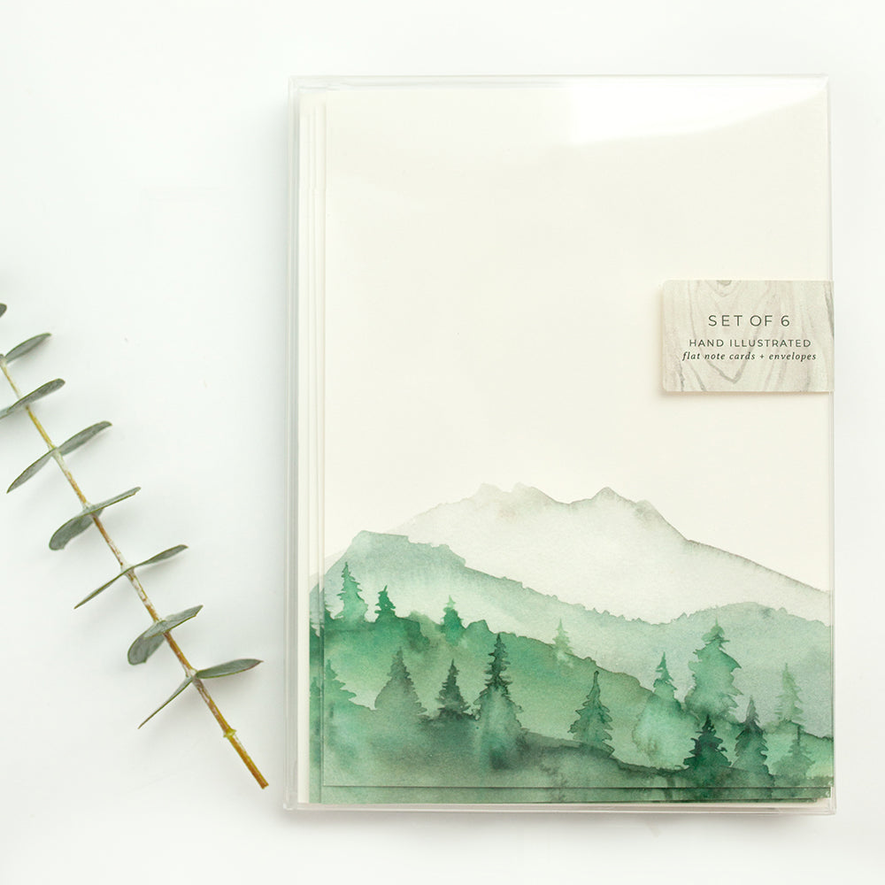 Green Mountains Note Cards