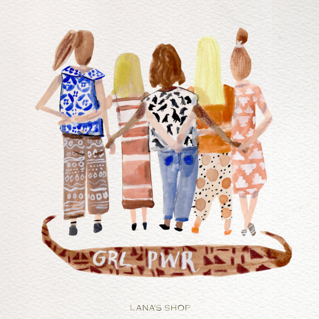 Girl Power Unite Art Print Digital Download