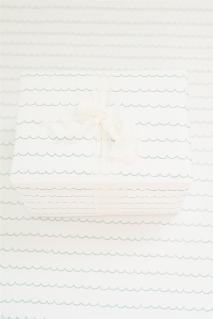 Turquoise Scallop Gift Wrap