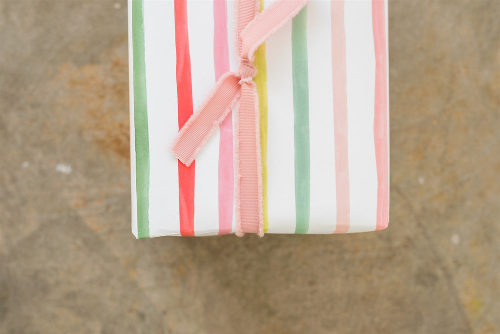 Happy Stripes Gift Wrap