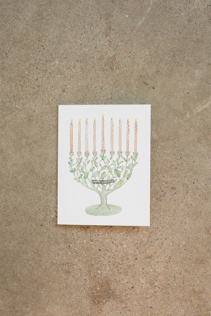 Leaf Menorah Card