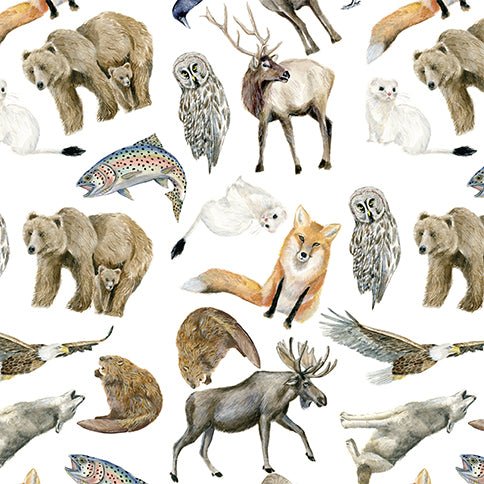Mountain Animals Gift Wrap