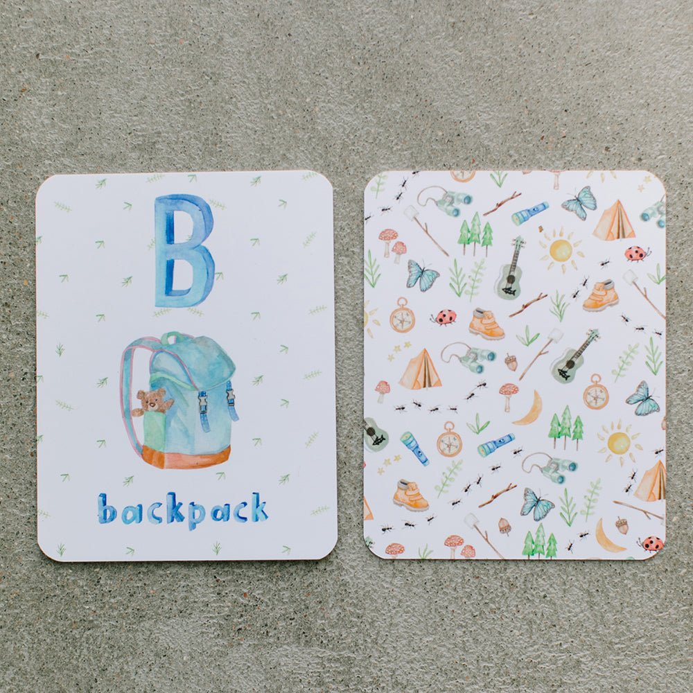 Packadoo Alphabet Cards for Kids: Camping Edition