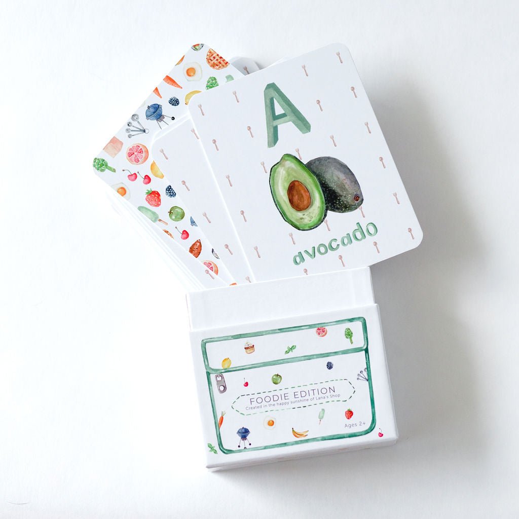 Packadoo Alphabet Cards for Kids: Foodie Edition