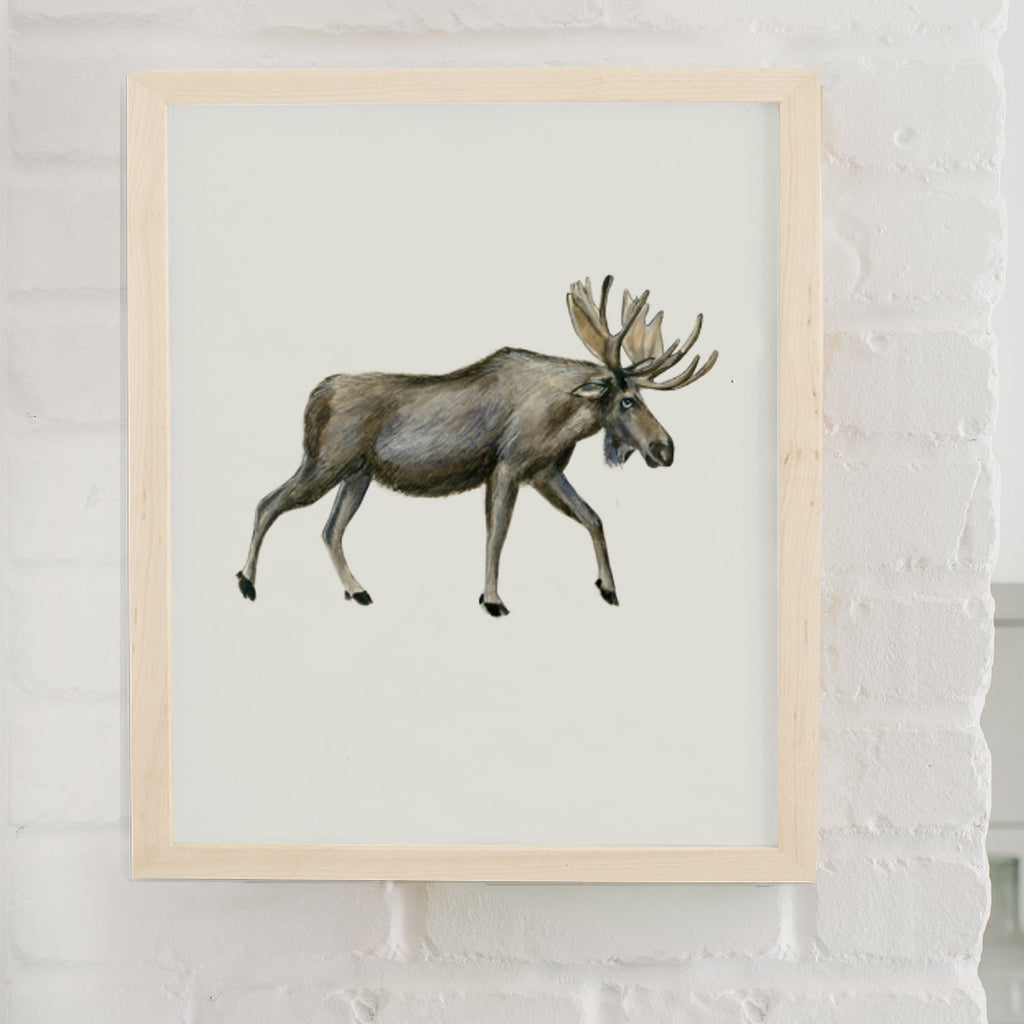 Rustic Moose Art Print