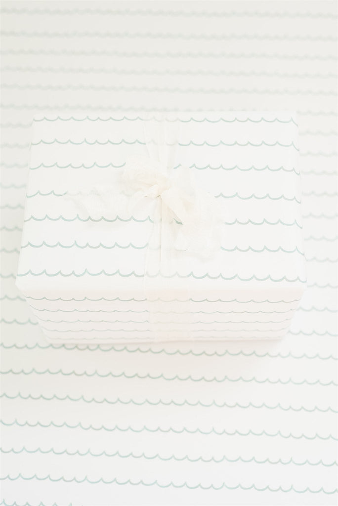 Turquoise Scallop Gift Wrap