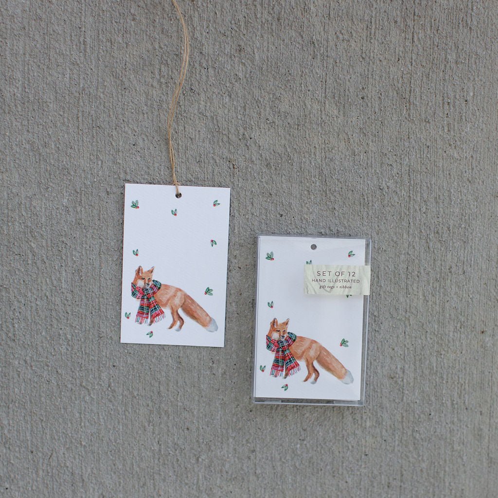 Winter Party Fox Gift Tag Set