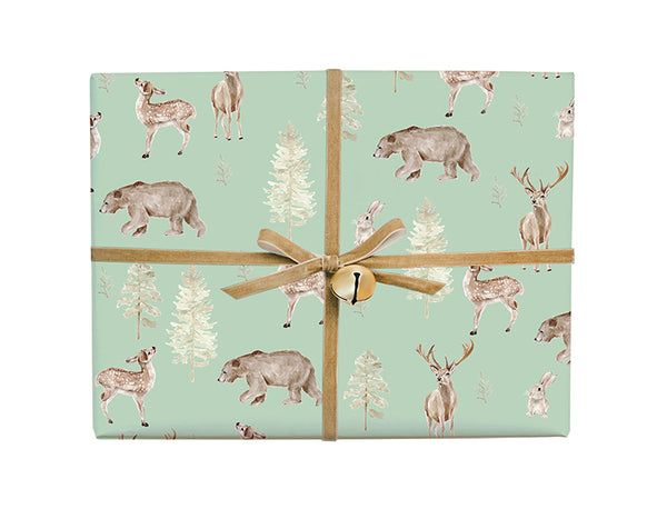 Winter Bear & Deer Eco Christmas Gift Wrapping Papers