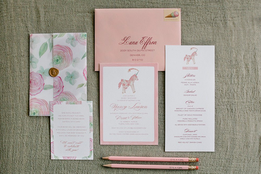 Adorable Unicorn and Floral Baby Shower