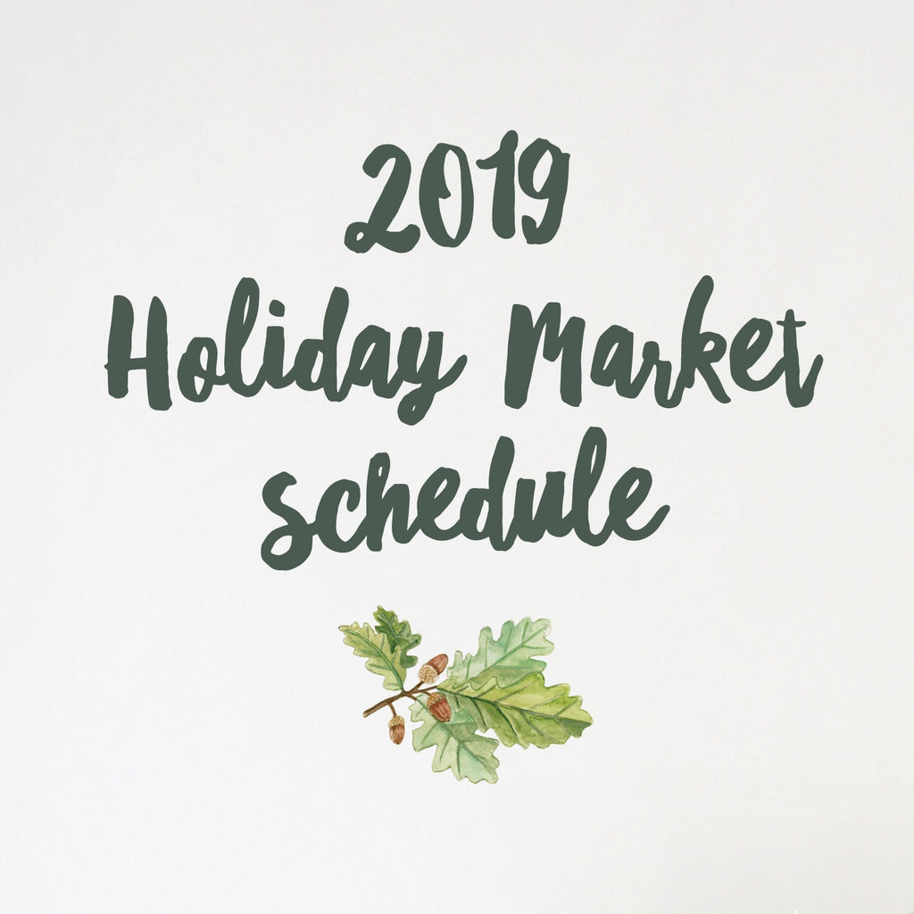 Lana's Shop 2019 Holiday Market Schedule