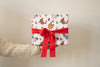 Christmas Chickens in Santa Hats Gift Wrap