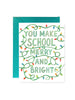 Merry & Bright Teacher Holiday Card